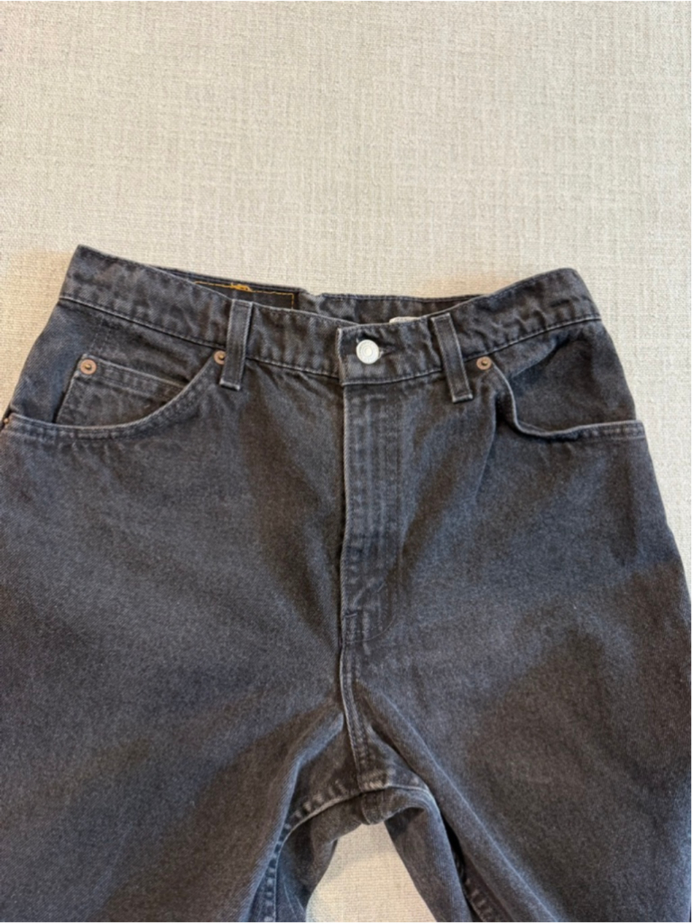 Levi’s 950 vintage 90s orange tag black wash relaxed tapered women’s size 11 - Picture 7 of 11